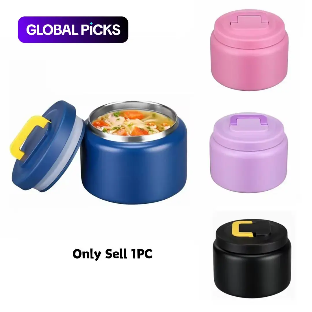 Pure Color 8oz Soup Bowl, Insulated for Heat and Cold, Stainless Steel Material, Durable and Stylish Design, Perfect for Daily Use, Lunch Box