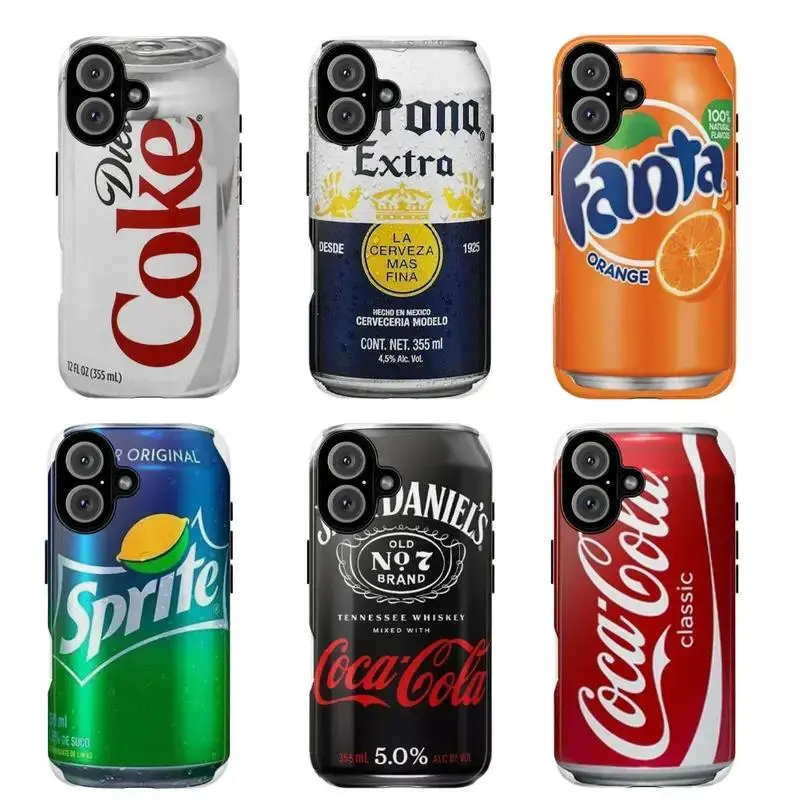 Soda Can Phone Case – Diet Coke, Fanta, Sprite & Classic Drink Aesthetic Designs | Tough Protective Cover | Trendy Gift For Men & Women | Suitable for iPhone 17-11 Pro Max/Plus and  Samsung Galaxy S23-25