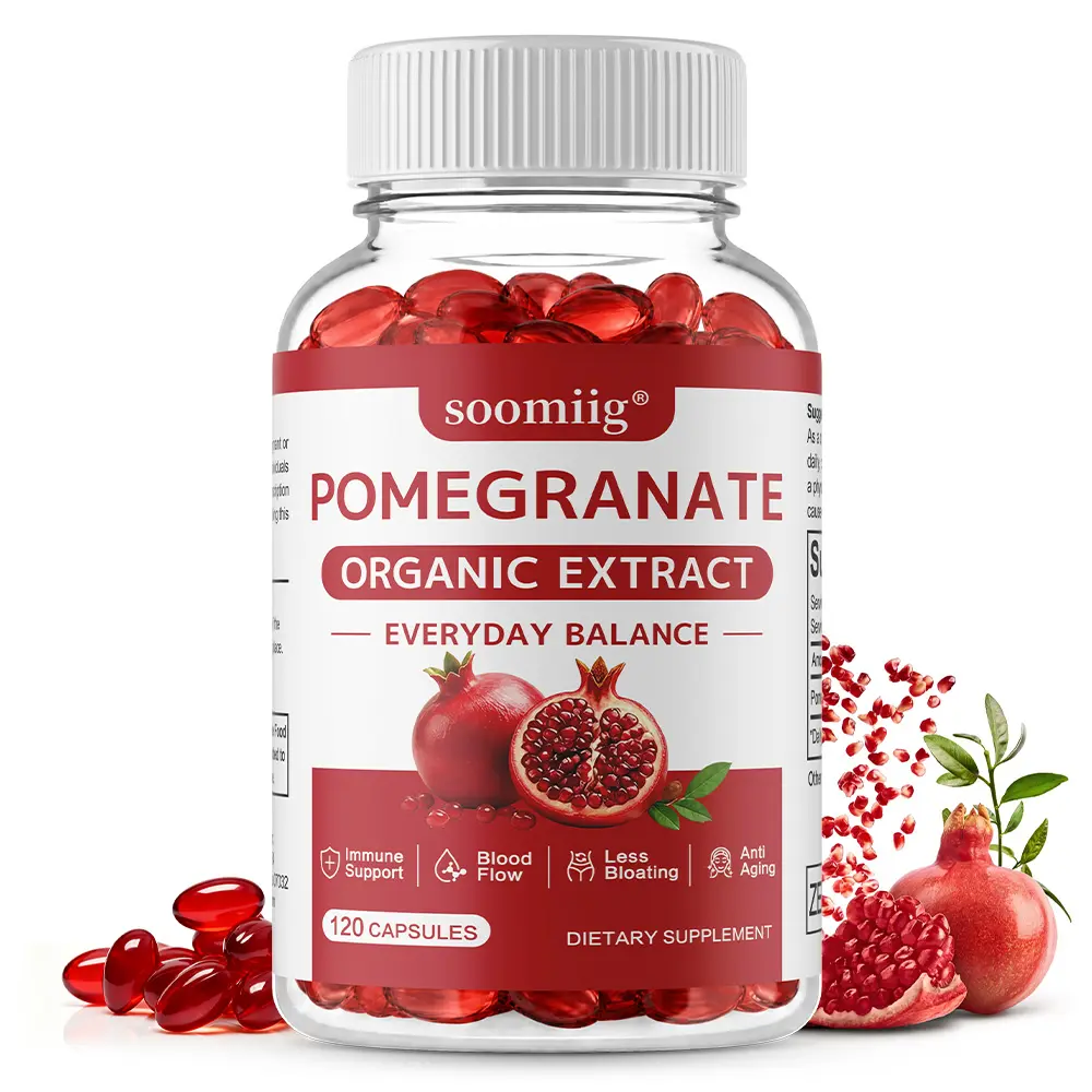 Soomiig Pomegranate Health Supplement, Supports Immune Health and Blood glucose balance, 120 Capsules