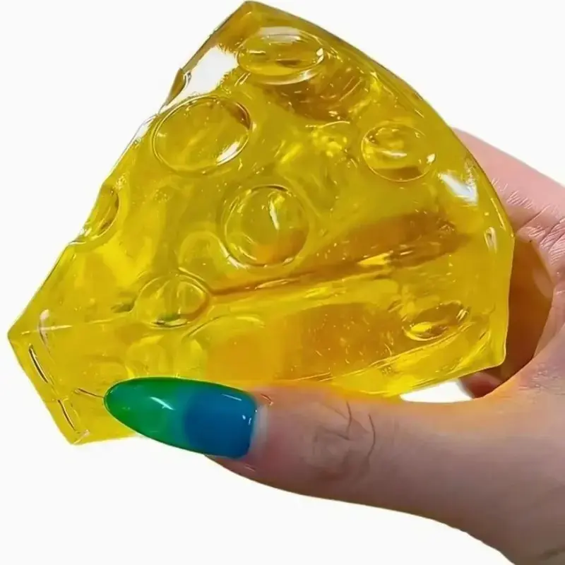 Honey Triangle Cheese Squeeze Toy, Decompression Squeeze, Slow Rise Soft Stress Relief Toy, Soft Sensory Fidget Desk Toy for Kids and Adults, Cute Party Gift, Stress Reliever