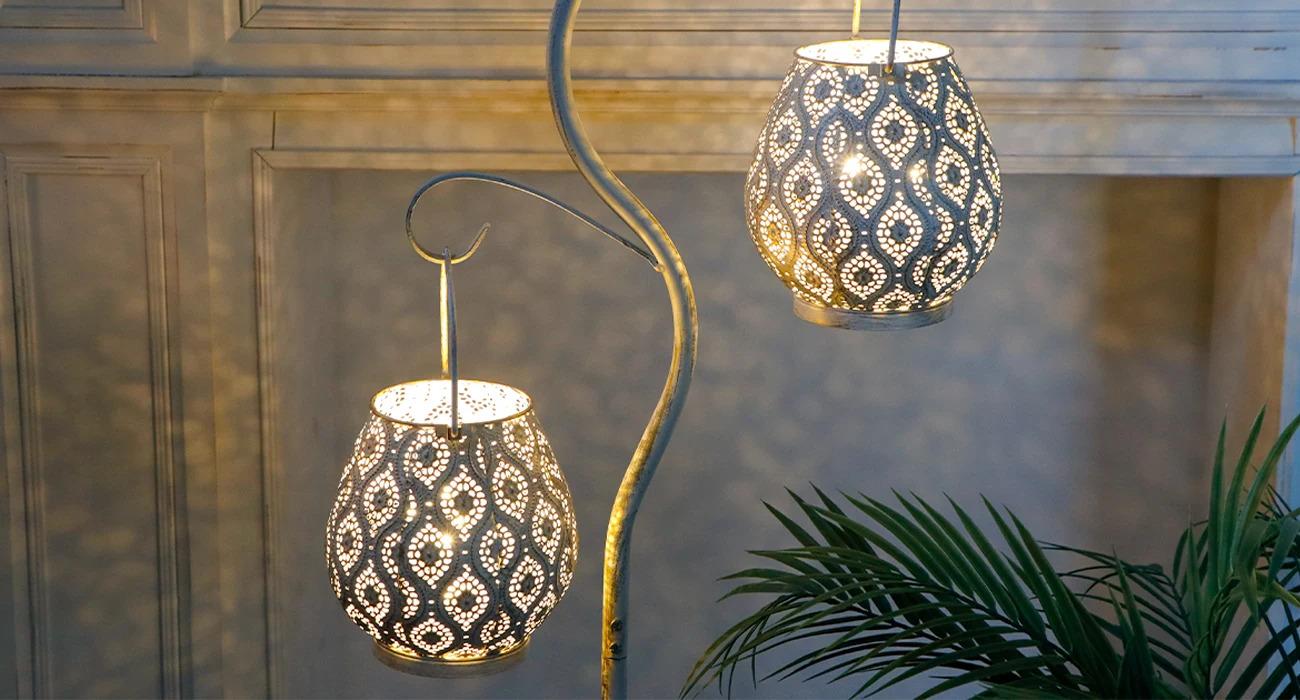 Ramadan Led Lantern Cordless Hanging Fairy String Lights Set for Gift Holiday Decoration