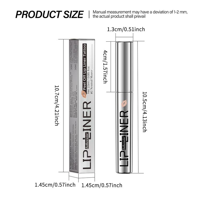 Long Lasting Peel Off Matte Lip Liner, 4 Counts/set Transfer-proof Lip Stain, Makeup Tool for Women & Girls, Cosmetic Lip Liner, Makeup