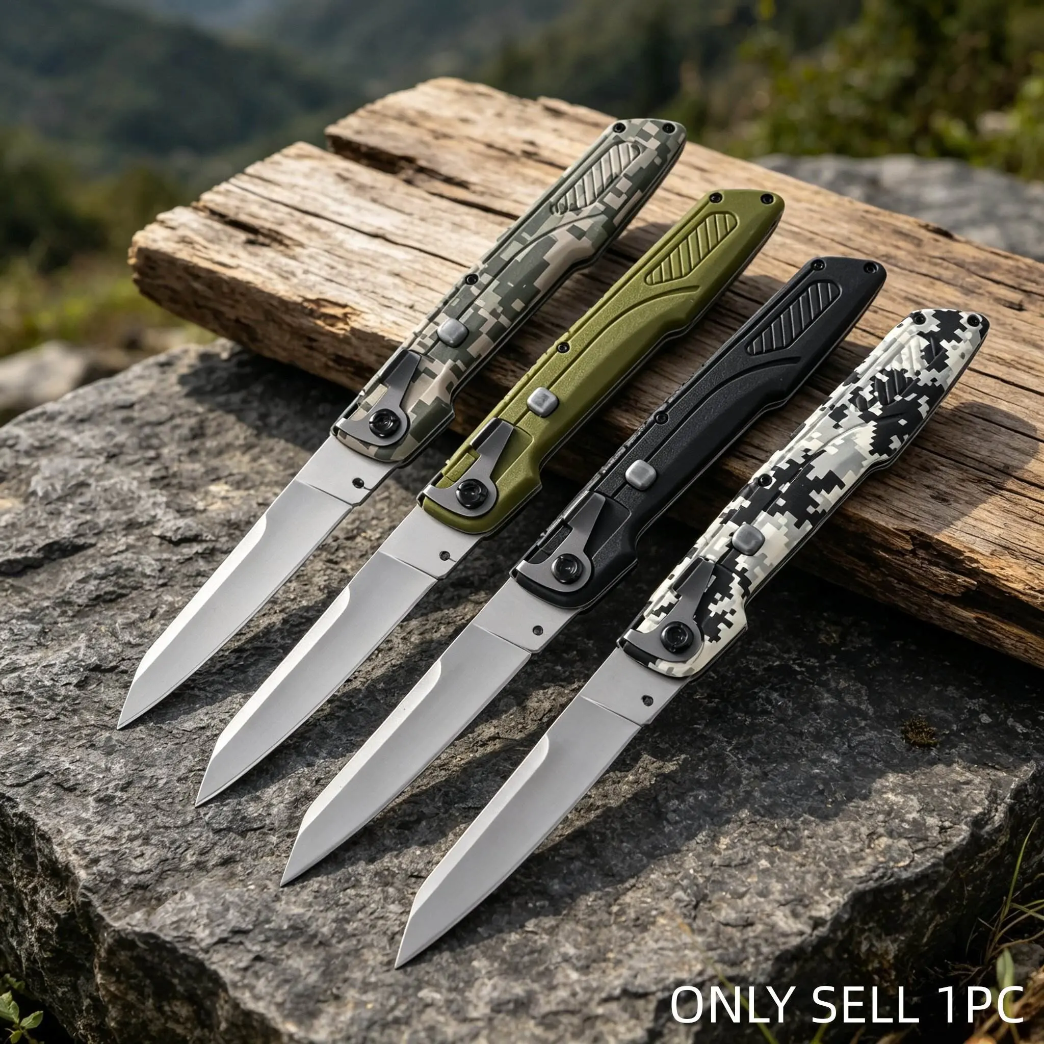 1pc Multifunctional Folding Knife, Fruit Knife, Kitchen Utensil, Fashion Design, Durable Everyday Pocket Knife, Durable Outdoor Tool, Camping Fishing Tool, Men's Gift