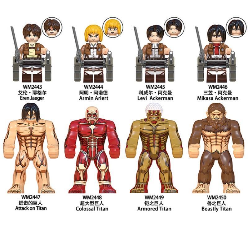 Attack on Titan Action Figure Toys for Boys Girls Eren Jaeger Model Ornament Mikasa Levi Ackerman Desktop Decor Birthdays Gifts popular