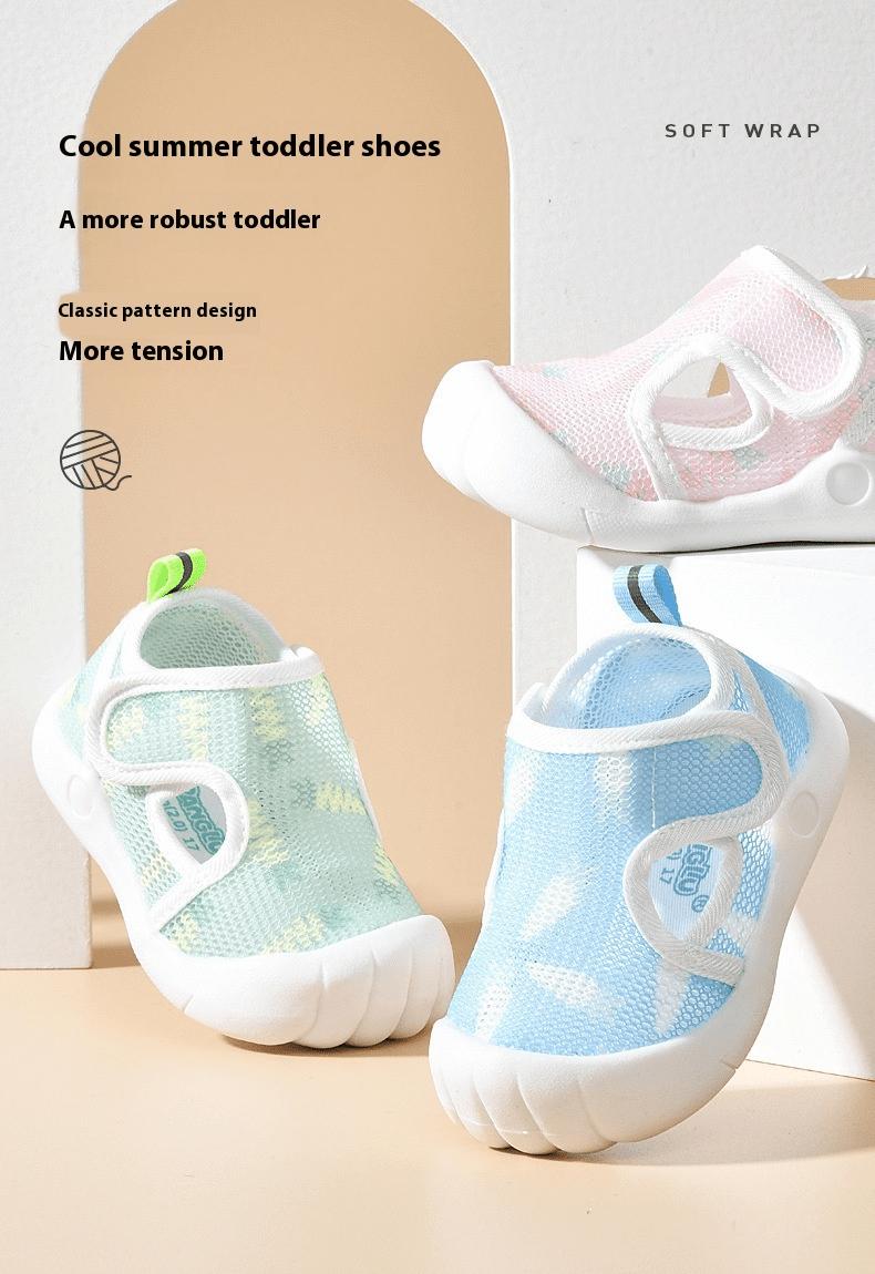 Boys'-Girls' Baby First Walker Shoes, Breathable Mesh Slip-On Infant Sneakers with Flexible Sole, Non-Slip Soles, Child-Sized Flat Footwear
