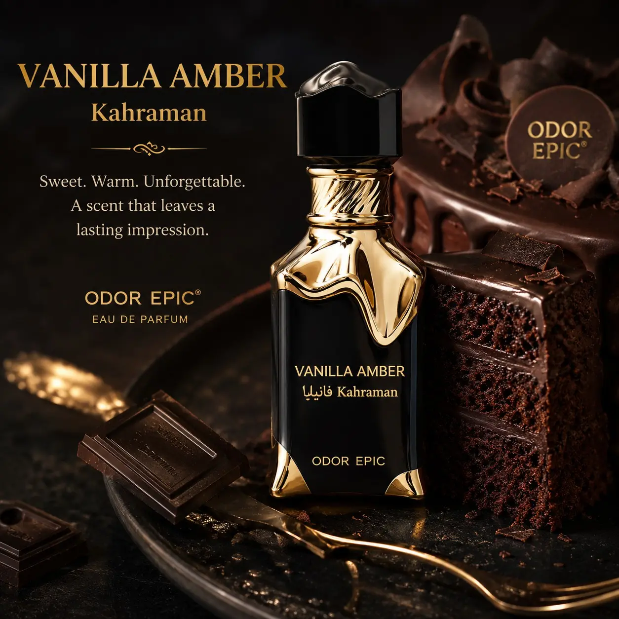 Men's Perfume, Chocolate Cake Fragrance, Long-Lasting Romantic Scent, Elegant Gift, Premium Packaging, Ideal for Daily Use, Travel, Parties