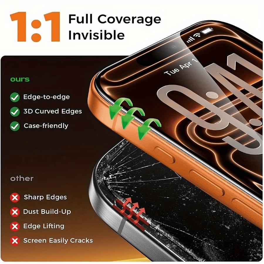 Single-package (HD screen) 9D full-coverage tempered glass screen protector 2pcs Tempered Glass Screen Protector (Compatible withVarious Models): Please specify the required model in theorder notes.【Please specify your mobile phone model】