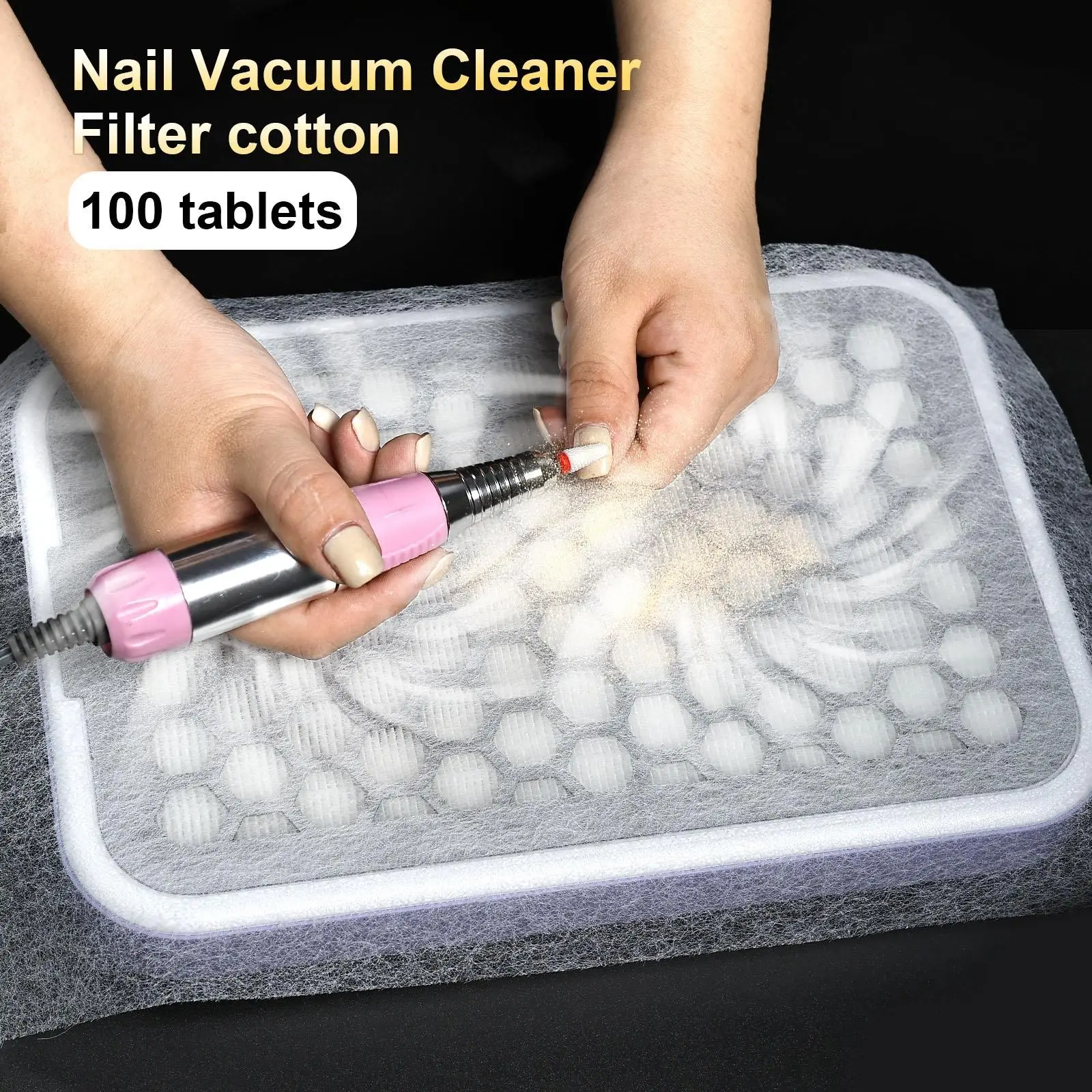 100pcs/Pack Professional Nail Art Nail Care for Dust Collectors - Filter Paper Additions for a for Dust-Free Nail Salon - Odorless And Easy to Clean