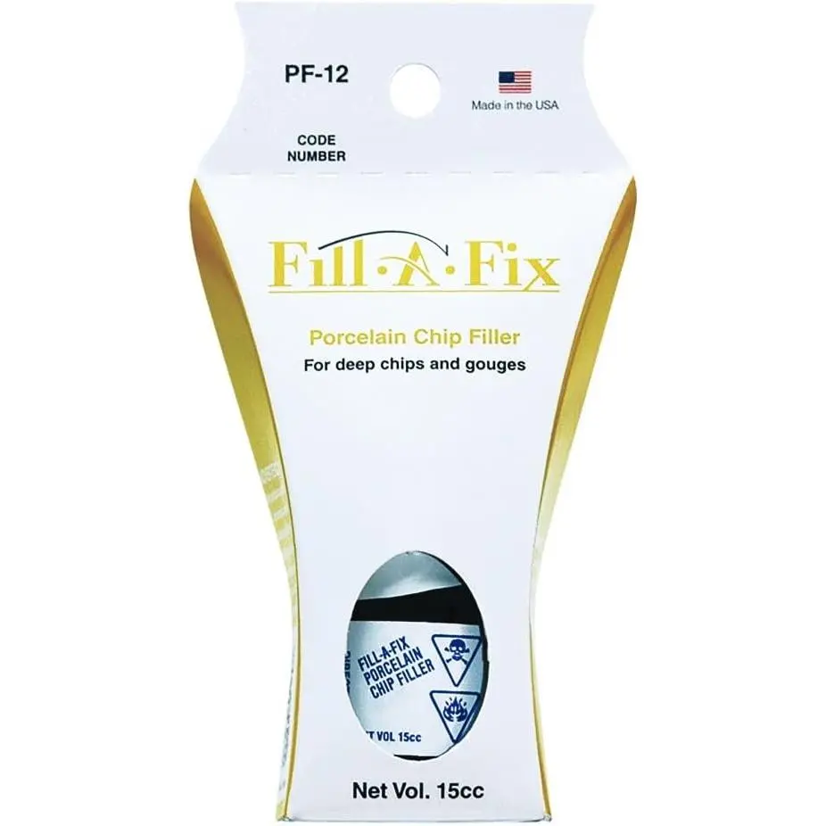 Porc-A-Fix Porcelain Chip Filler for Deep Chips & Gouges, Fill-A-Fix, PF-12