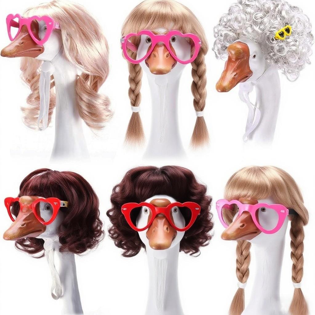 Best-selling handmade crocheted American-style goose wig hat, cute decorative hat, wig headgear Gold Plated Custom Dog Collar portable pu leather tag Reversible Fall Dog Bandanas Breathable Scarf Pumpkin Ghost Pink Candycorn Pet Pattern Set shoes