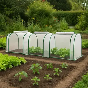 Heavy Duty Walk-in Outdoor Greenhouse, Large Reinforced Steel Frame Green House with Roll-Up Zipper Door, UV-Resistant PE Cover, Superior Ventilation for Garden, Yard, Plants & Seedlings