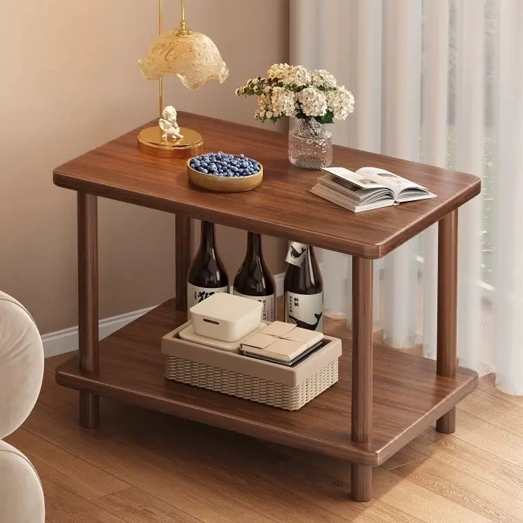 Multi-Tier Iron Freestanding Side Table with Storage, Shelving Standing Shelf Unit for Living Room & Bedroom, Home Organizer for Kitchen, Bathroom & Balcony, Metal pe Home Supply Rack