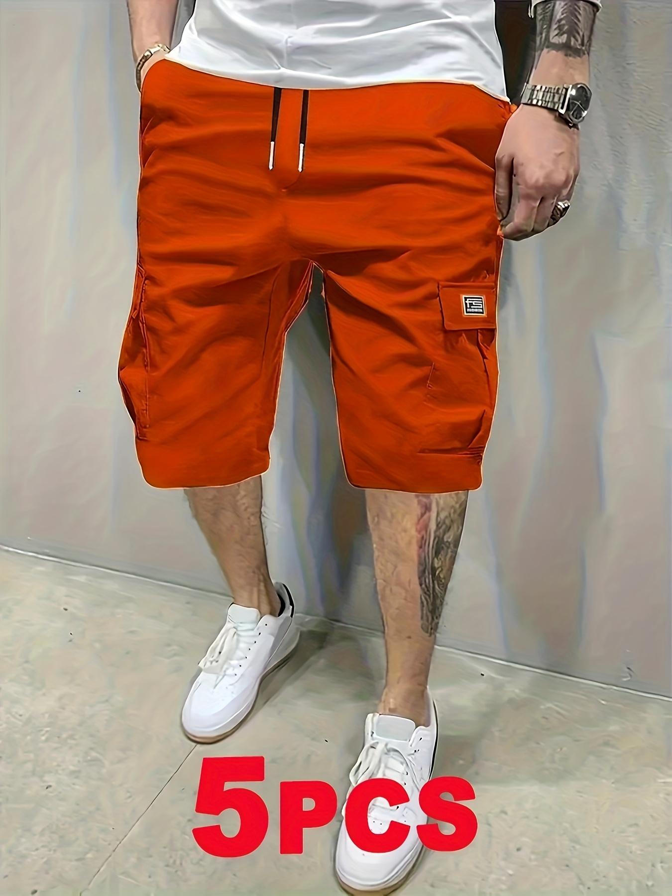 Men’s 5-Pack Lightweight Cargo Shorts, Summer Trendy Casual Shorts, Multi-Pocket Design, Durable Fabric, Anti-Pilling, Wear-Resistant, Tear-Resistant, Comfortable and Breathable, Stylish and Versatile, Suitable for Outdoor Leisure Menswear