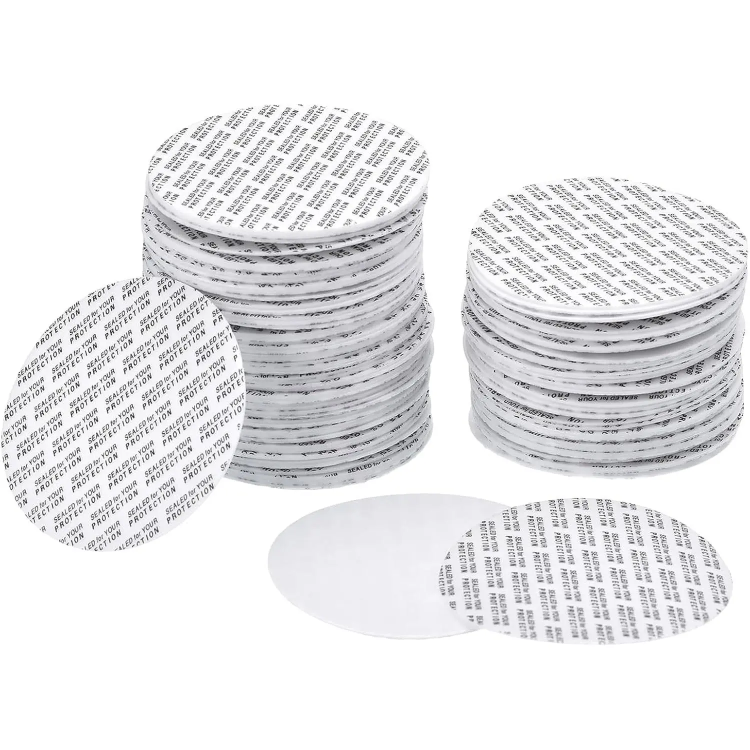 100 count   Seals  Adhesive  Seal Safety Tamper Resistant Sealing Gasket For  Plastic Glass Bottle Jar Lid Case Canning Vials Box (Diameter 3.5 cm)