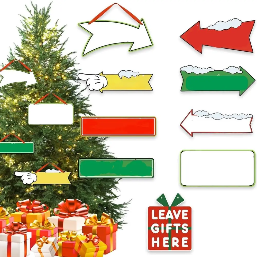 18 Playful Green Ornament for Christmas Tree, Whislism Village Theme Paper Christmas Decorations, Quirky  Xmas Gifts for  Ages