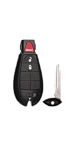 Keyless Entry Remote Control Key Fob Replacement Fits for Dodge Challenger 2008 2009 2010 2011 2012 2013 2014 Charger 2008-2013 Magnum 2008 Chrysler 300 2008-2010 IYZ-C01C 05026886AK 433 Mhz