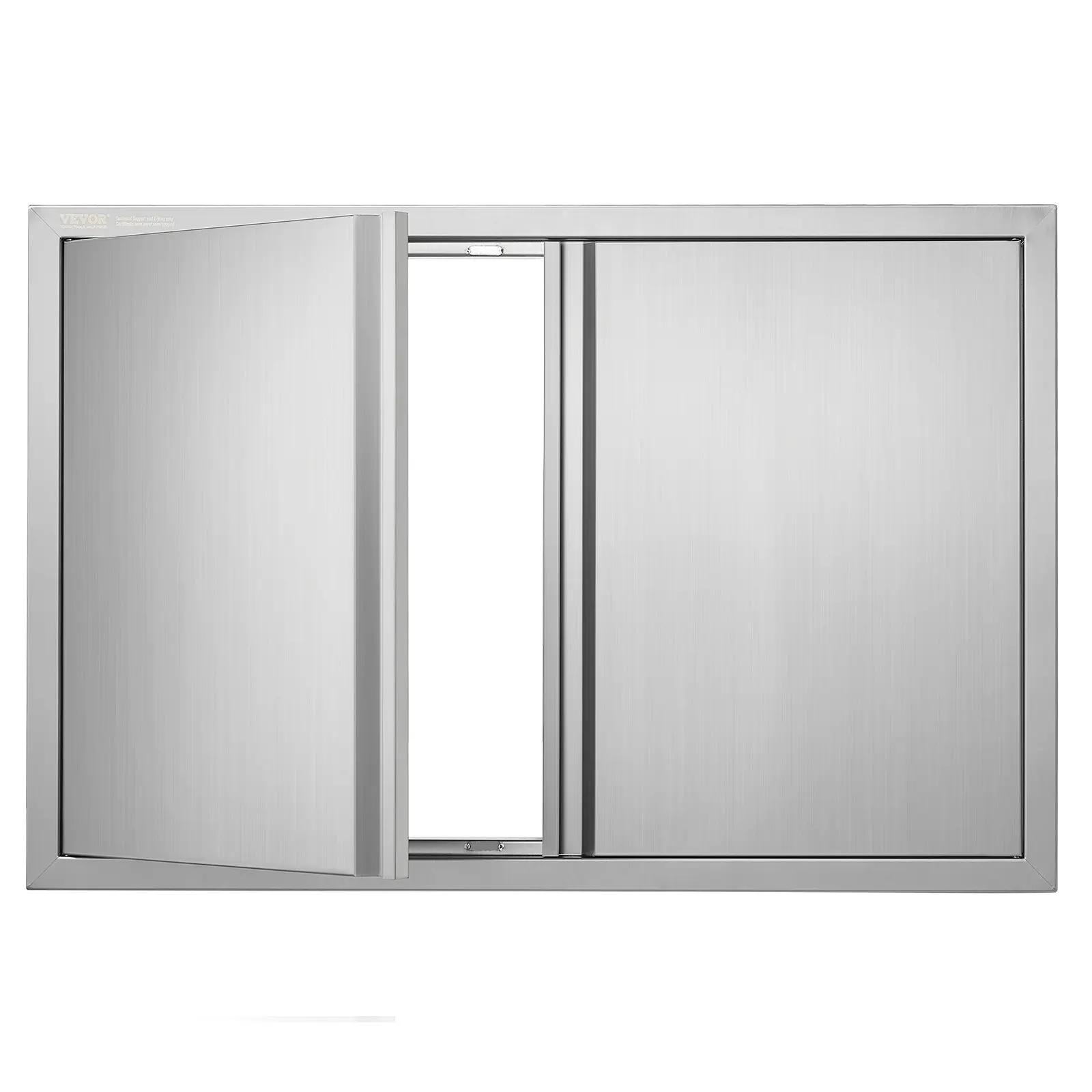 【DealsForYouDays】VEVOR BBQ Access Door, 36Wx 24H Inch Double Outdoor Kitchen Door, Stainless Steel Flush Mount Door, Wall Vertical Door with Recessed Handles, for BBQ Island, Grilling Station, Outside Cabinet