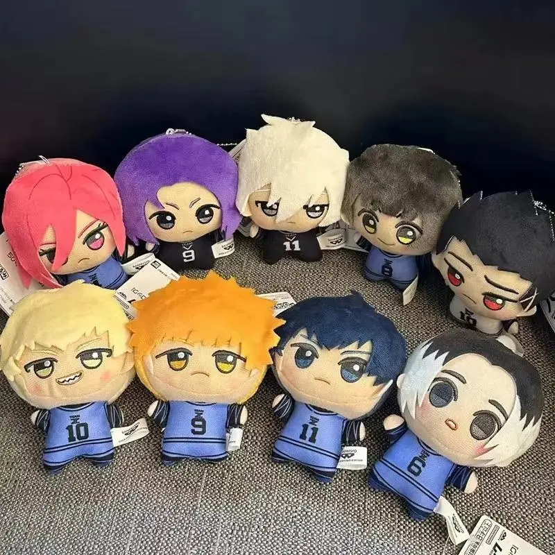 10cm Blue Lock Anime Plush Toy Keychain - Cool Keychains Collectibles, Cute Accessory Stuffed Charm for Seishiro Nagi, Isagi Yoichi, Chigiri, Bachira Meguru