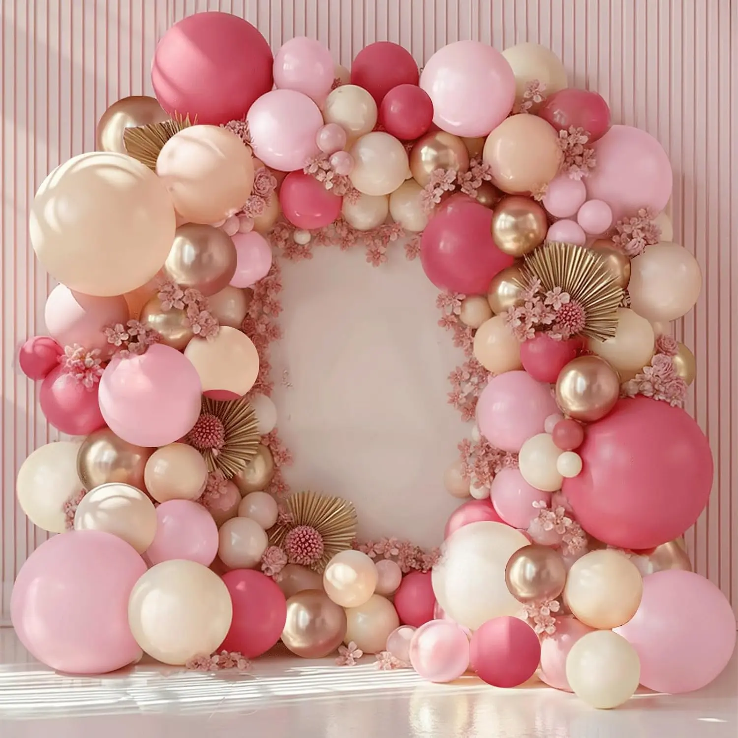 Dusty  Rose Balloon Arch Kit,Double Stuffed Blush Light  Sand White Cream Nude Rose  Metallic Balloons for Boho Bridal Shower  Shower Birthday Wedding Party Decoration
