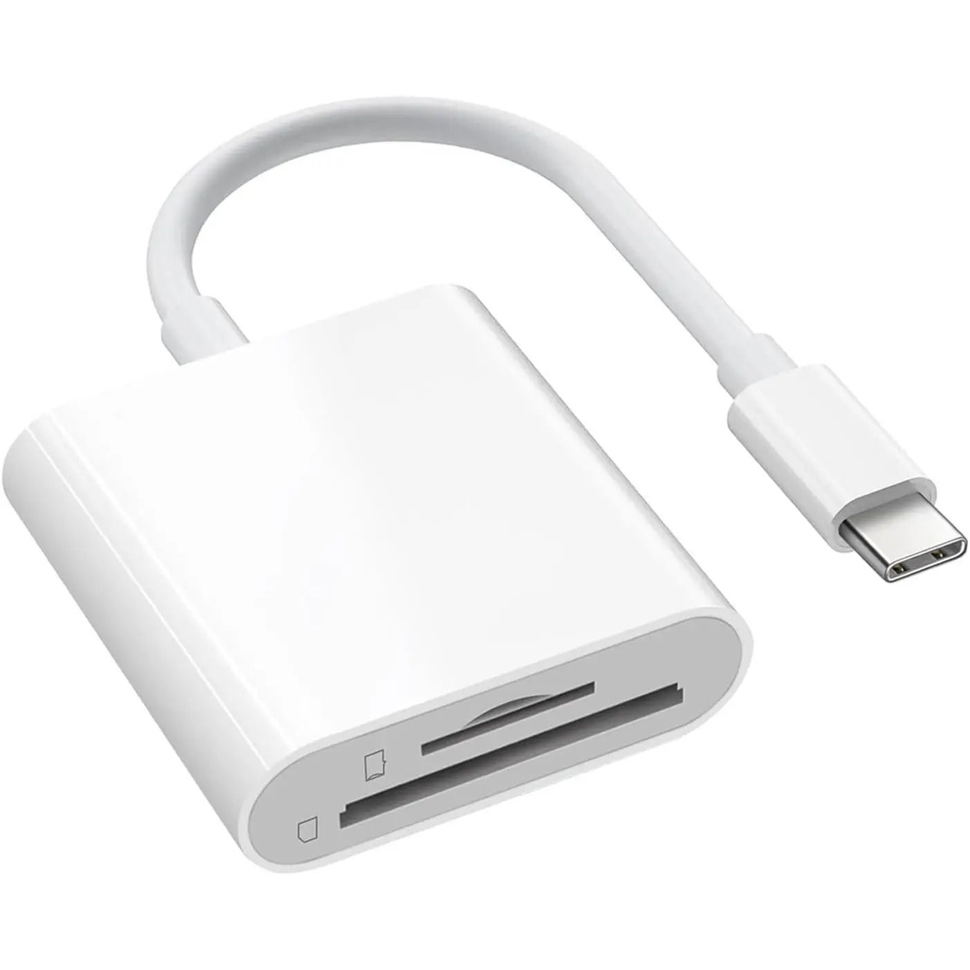 USB C SD Card Reader 2-in-1, USB-C to SD/ SD Card Reader | for  15/16 Pro Max, iPad Pro/MacBook, Digital Camera,  Data Transfer, Compact Memory Card Adapter-2 Slots