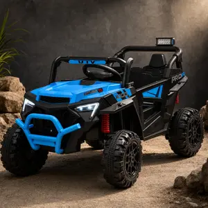 24V 400W Electric Kids UTV Ride-On with Parent Remote, Bluetooth, MP3, 4-Wheel Suspension, LED Headlights, Portable Handle – Ages 3+