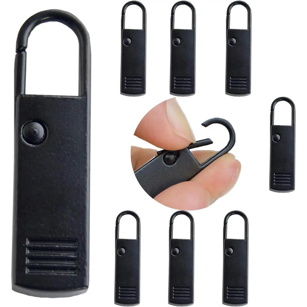 Zipper Pulls  Zippers Tab Extender Backpack Zipper Handle Mend Fixer for Suitcase and Bag, 8 Pack