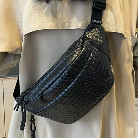 Women's Fashionable Solid Color Fanny Pack, Large Capacity Chest Bag for Daily Used, Casual Trendy Versatile High-quality Daily Commuting Bag