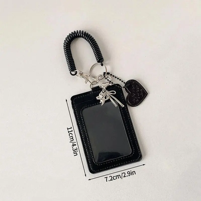 INS PU Leather Card Holder Kpop Idol Photocard Holder Keychain Idol Photo Cards Sleeve Photo Display Pendant Cards Cover
