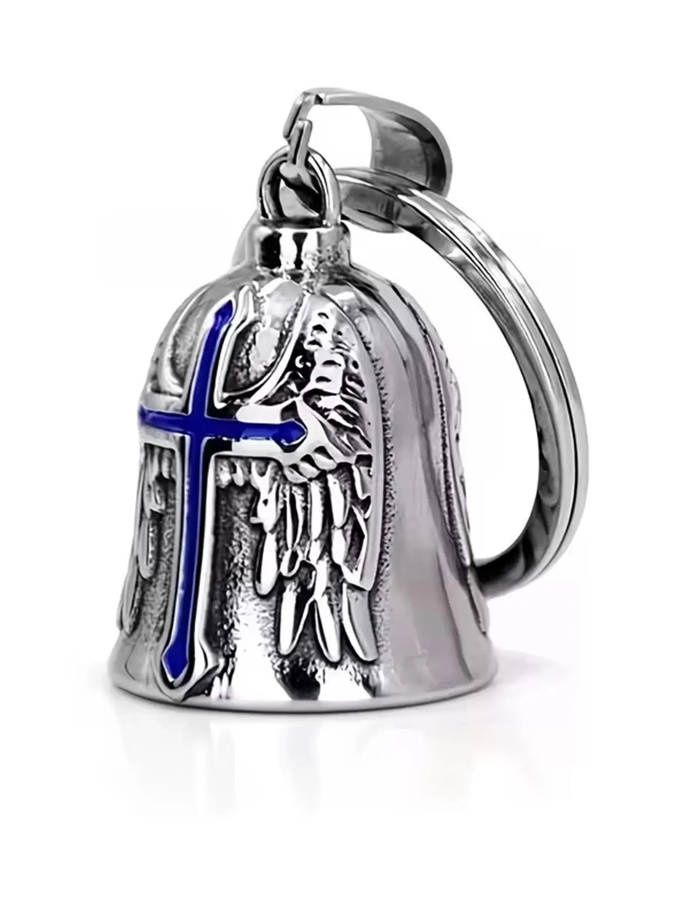 1pc/3pcs Motorcycle Knight Guardian Bell Keychain, Charm Bell, Protection Bell, Angel Bell, Bring Peace, Holiday Gift, Suitable For Motorcycles, Bicycles, Pets, Backpack Key Decoration, Ideal Gift For Motorcycle Enthusiasts