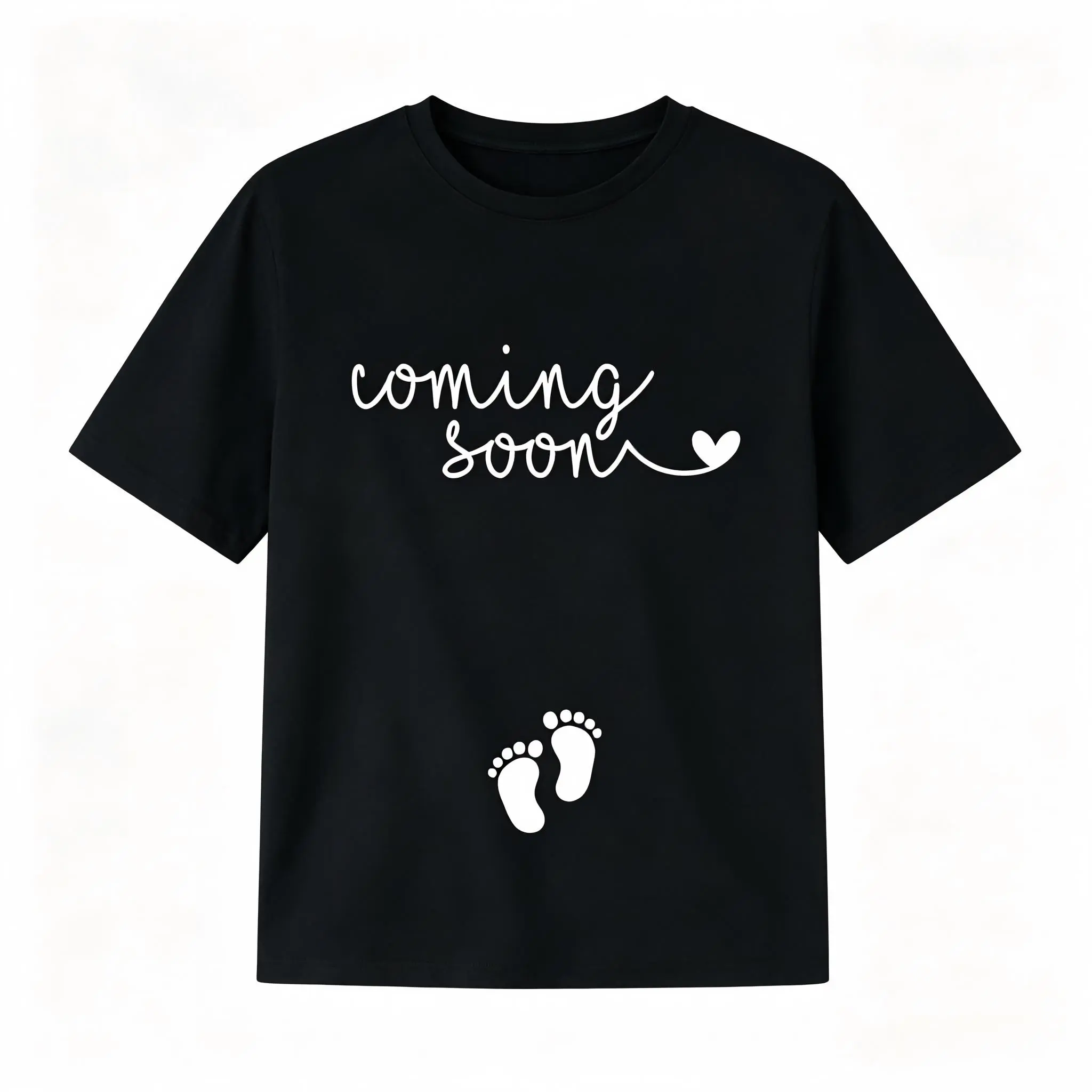Fitted Knit Maternity T-Shirt | Short Sleeve Crew Neck Pregnancy Top for Moms to Be, A Casual Staple for Everyday Maternity Outfits