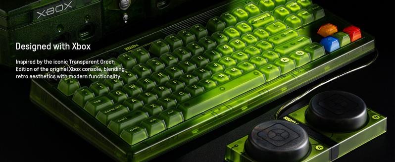 8BitDo Retro 87 Mechanical Keyboard with RGB Backlight, Bluetooth/2.4G/USB-C Hot Swappable Wireless Gaming Keyboard for Windows and Android - Xbox Edition (Officially Licensed)