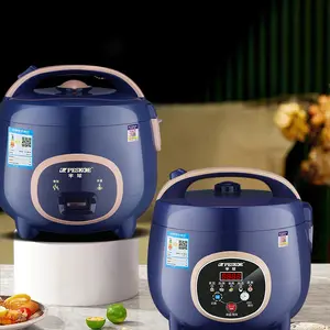 Mini smart rice cooker, capacity 2-3 liters, inner pot with ceramic glaze coating, non-stick, multi-functional presets, suitable for 1-2 person househ