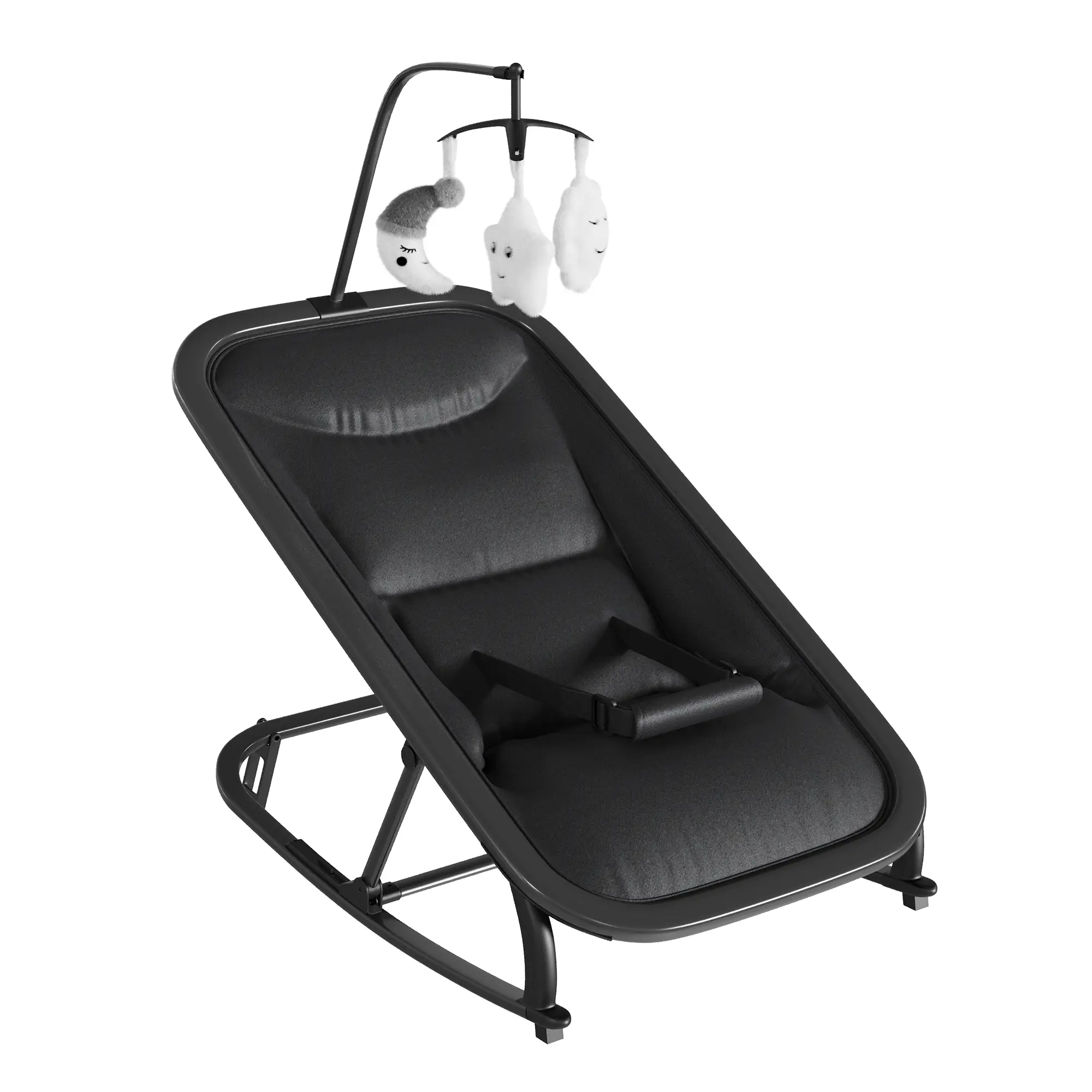 2-in-1 Collapsible Baby Bouncer and Rocker Seat – Lightweight, Quiet, 3-Position Adjustable Cradle – No Assembly Needed, Portable Nursery Chair, Ideal for Baby Showers