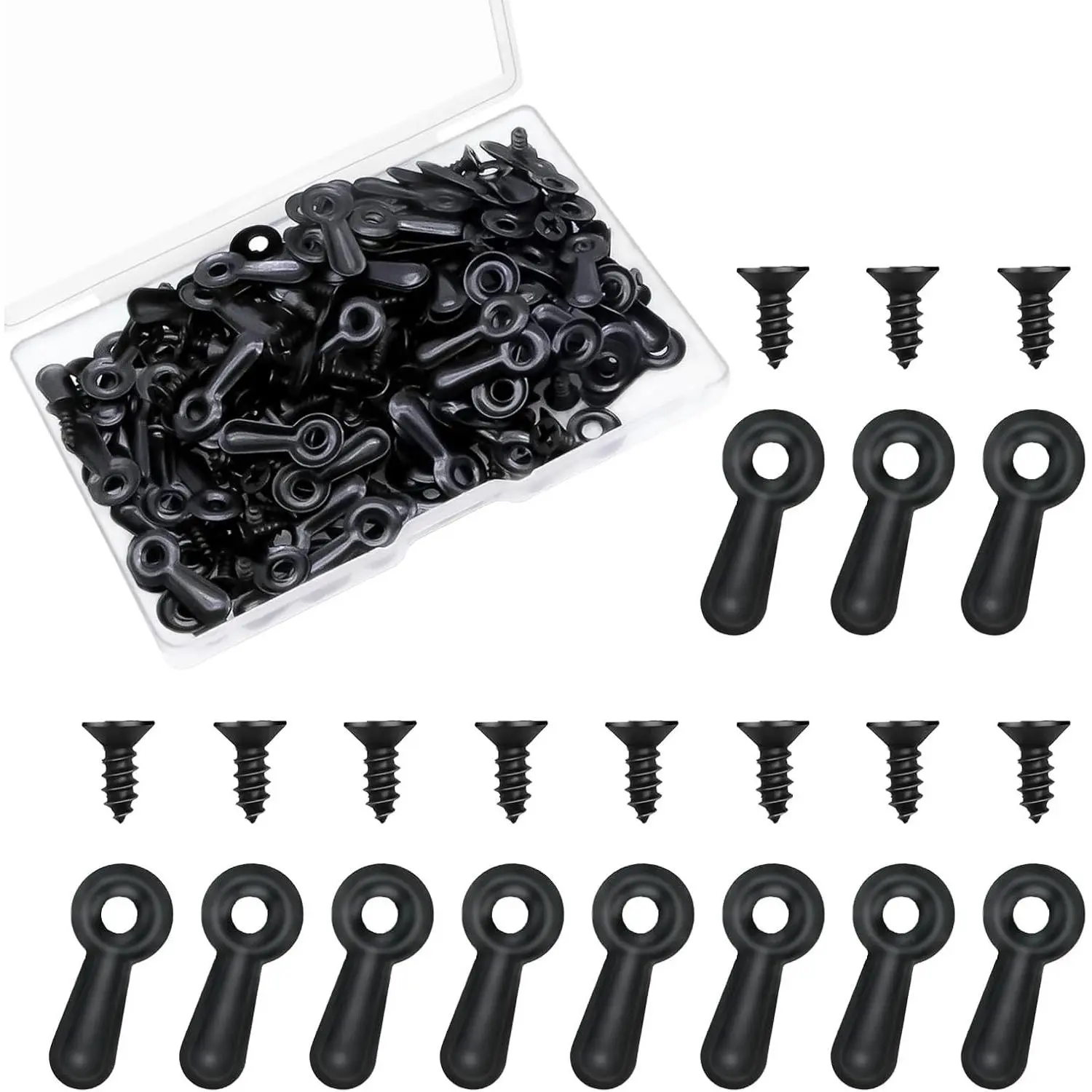 120Pcs Picture Frame Backing Clips,Picture Frame Turn Button with 120 Pcs Screws Photo Frames Hardware Backing Clips to Hold Photo Painting Poster Photograph Frames Back Fasteners Repair Kit