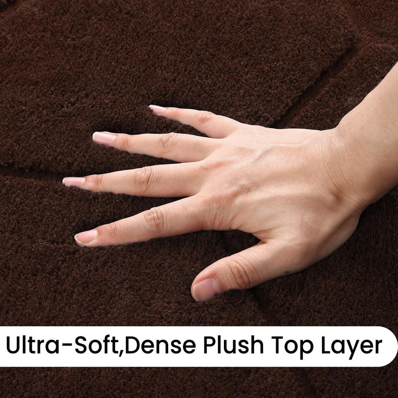 Large Size Jacquard Plush Rug, Big Fluffy 3D patterned Area Rug, Non-slip Soft Shaggy Carpet Mats for Livingroom Bedroom Nursery Home Decor Coffee