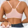 1/2/3/4 Pack Simple Comfortable Seamless Front Buckle Jelly Bra Bralettes, Push-Up Cross Back Design, No Underwire Adjustable Straps, Women's
