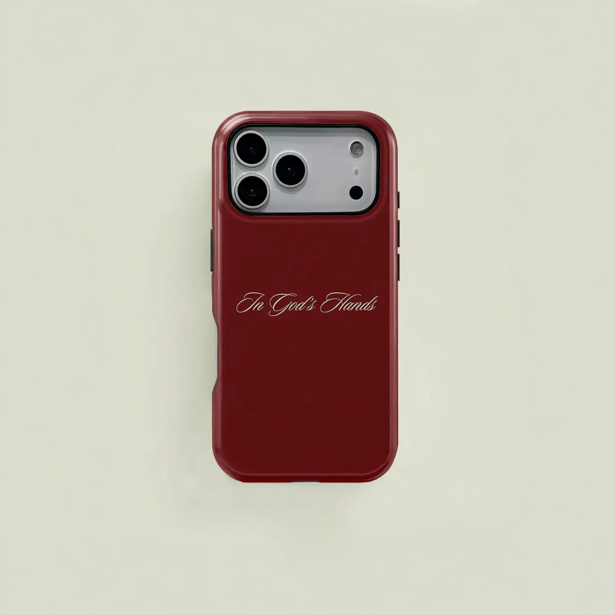 God's Hands Text Print Phone Case, Rugged Shockproof Protector 2in1 Protective Cover, Shockproof Cellphone Casing for iPhone 17 16 15 14 13 12 Pro Max, Samsung Galaxy S25 S24 S23 S22 Ultra Series Case Accessories
