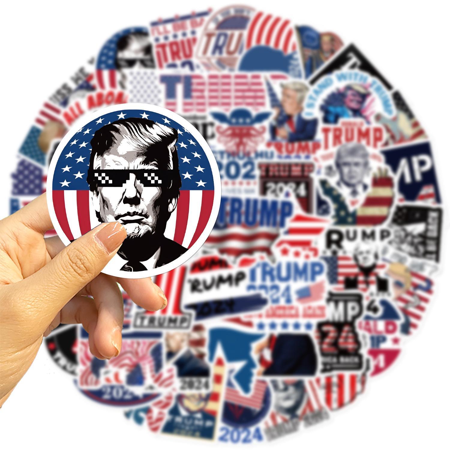Trump Themed Sticker, 249pcs/set DIY Decorative Sticker, Waterproof Decorative Sticker for Phone Case, Laptop, Skateboard, Scrapbook, Journal, Ornaments