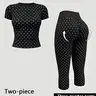 Women's Sporty Yoga Running Cycling Set, Striped Print Sleeveless Sports Suit, 2-Piece Gym for All Seasons, Outdoor Fitness Wear, Yoga Fitness Clothing