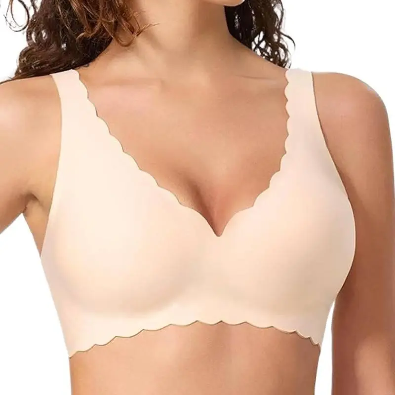 Women's Wireless Push Up Bra - Seamless Spandex-Nylon Stretchy Bralette with Adjustable Straps, Perfect Fit for Everyday Comfort