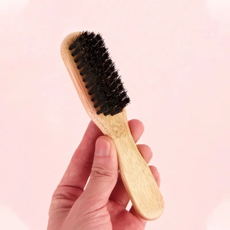 Boar Bristle Bamboo Slick Back Hair Brush, Beard Brush, Hair Comb, Bangs Comb, Edge Comb, Hair Styling Tools, Hairbrush, Brush For Slick Back Hair, 1pc/3pcs/5pcs