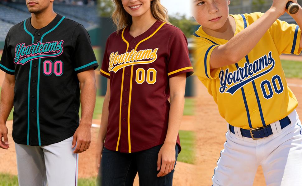 Custom Baseball Jerseys Stitched Personalized Striped Baseball Shirts for Men Women Youth Boys Sports Team Uniforms