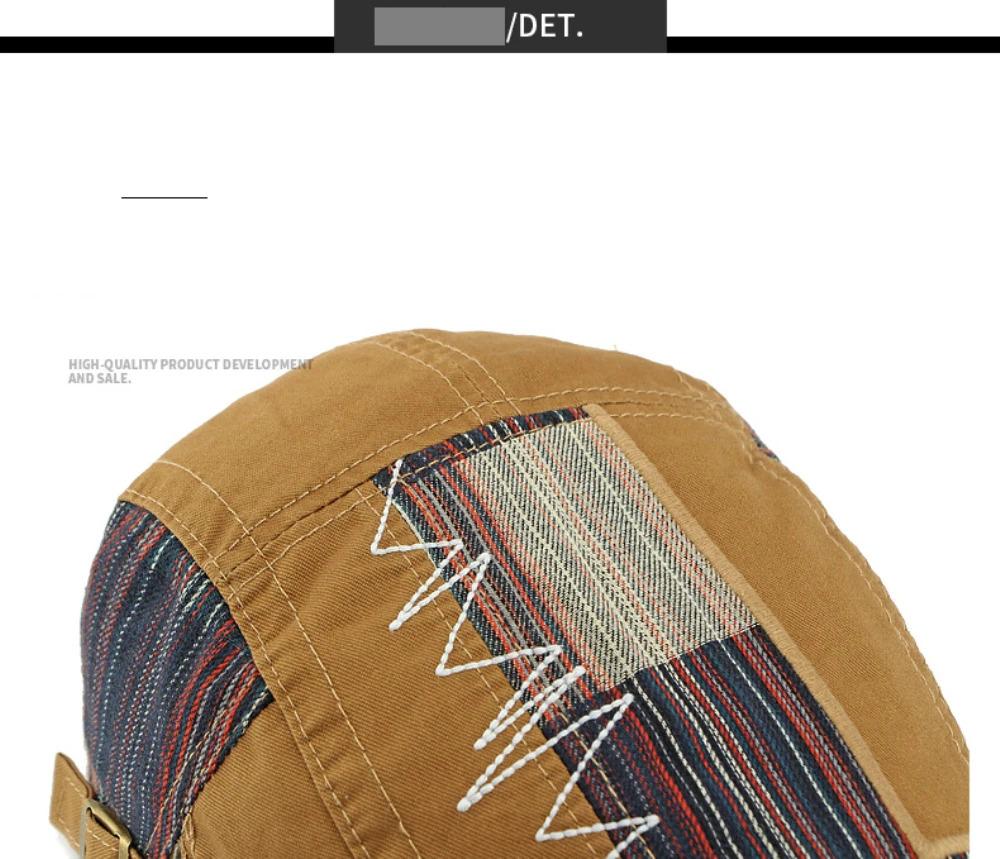 HT4806 Beret Cap Spring Summer Autumn Hats for Men Women Vintage Patchwork Beret Hat Male Female Ivy Flat Cap Adjustable Berets