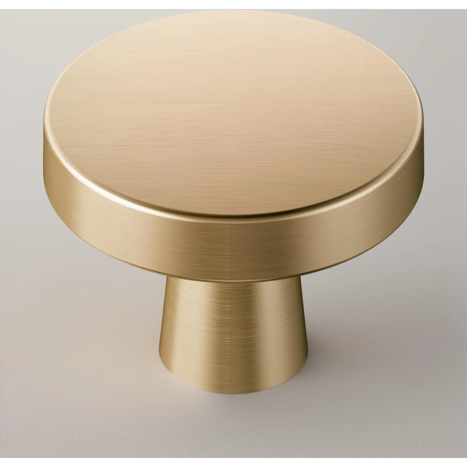 5-Pack 1-1/4 in Champagne Bronze Solid Zinc Alloy Cabinet Doorknobs - Heavy-Duty Round Single-Hole Drawer Pulls for Kitchen Cupboards, Dresser, Closet (Transitional, Traditional Styles)