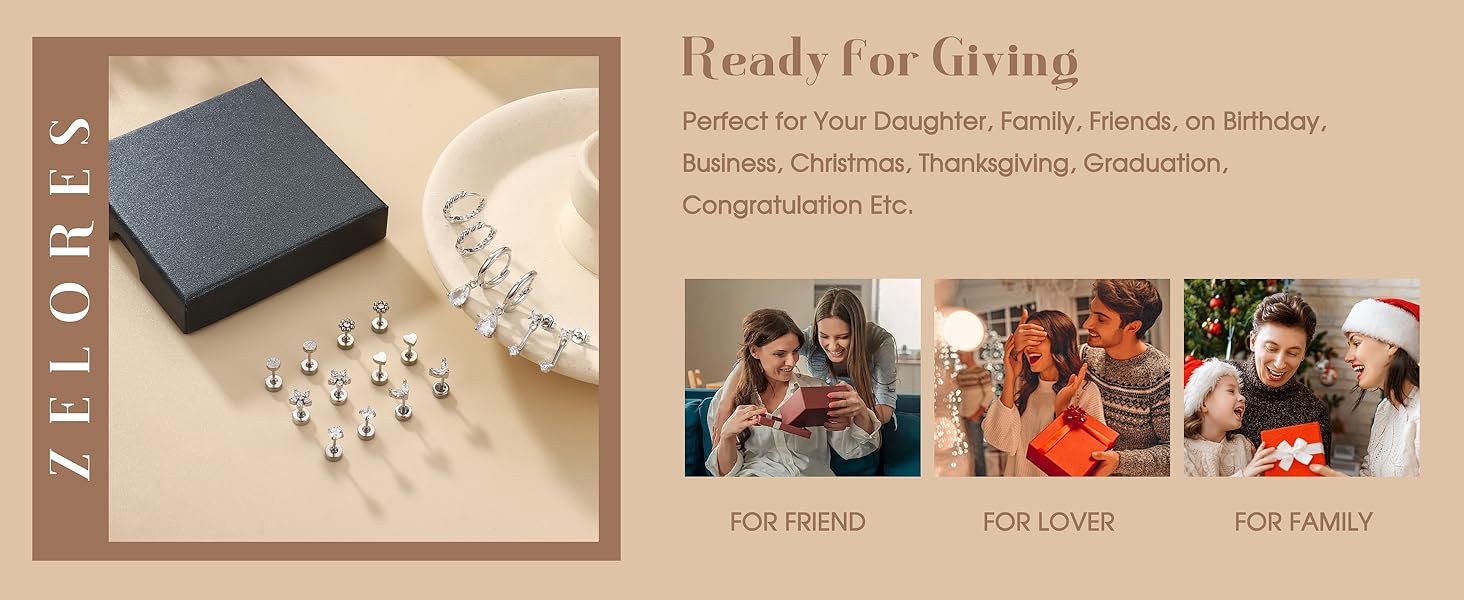 ZELORES  9 Pairs Flat Back Stud Earrings for Women Stainless Steel Helix Cartilage Stacks Hoop Stud Earring Sets for Multiple Piercing 18K Gold Plated Flat Back Earrings  Trendy Sterling Silver