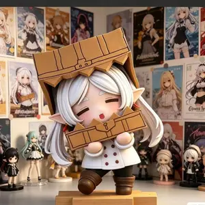 Frieren Beyond Journey's End Q Version Carton Head Frieren Figure Full Painting Spraying Anime Collection Model