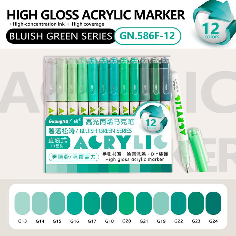 High Gloss Acrylic Markers,1mm Bullet Nib Acrylic Paint Pens Set,Bright Colors,Big Capacity ink,Wide Range of Uses,For Rock Painting, Canvas, Wood, Glass, Ceramic, Fabric, Plastic, Egg, Art Painting Supplies Kit #TOP PICKS