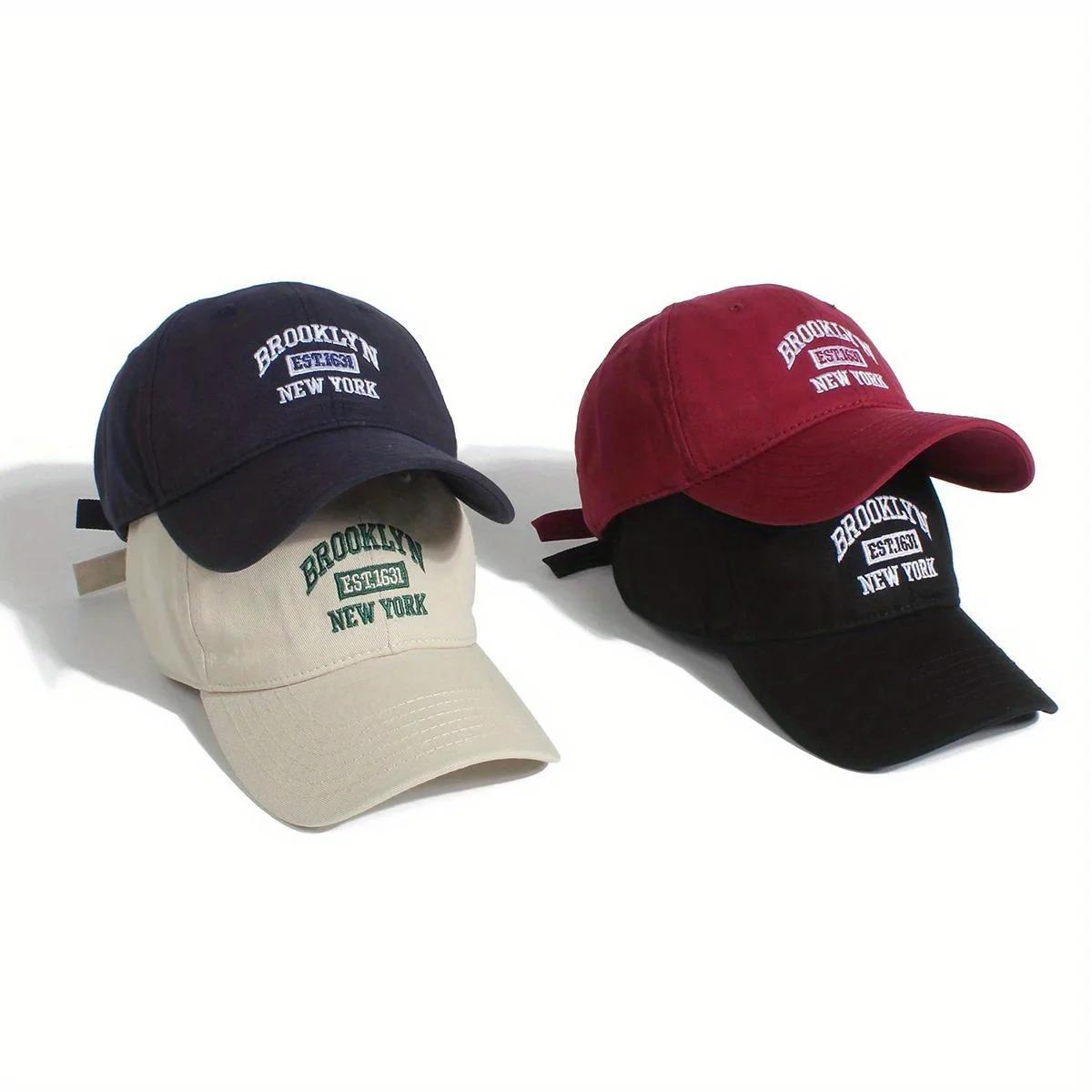 Fashion Men Women BROOKLYN Baseball Cotton Adjustable Snapback Hat Embroidery Women's Cap Hip Hop Outdoor Casual Sun Hats