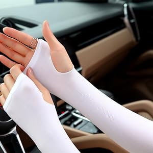 Cooling Shawl Arm Sleeves with Finger Holes for Women Anti-UV Protection, Sun Protection Cooler Shrug for Golf