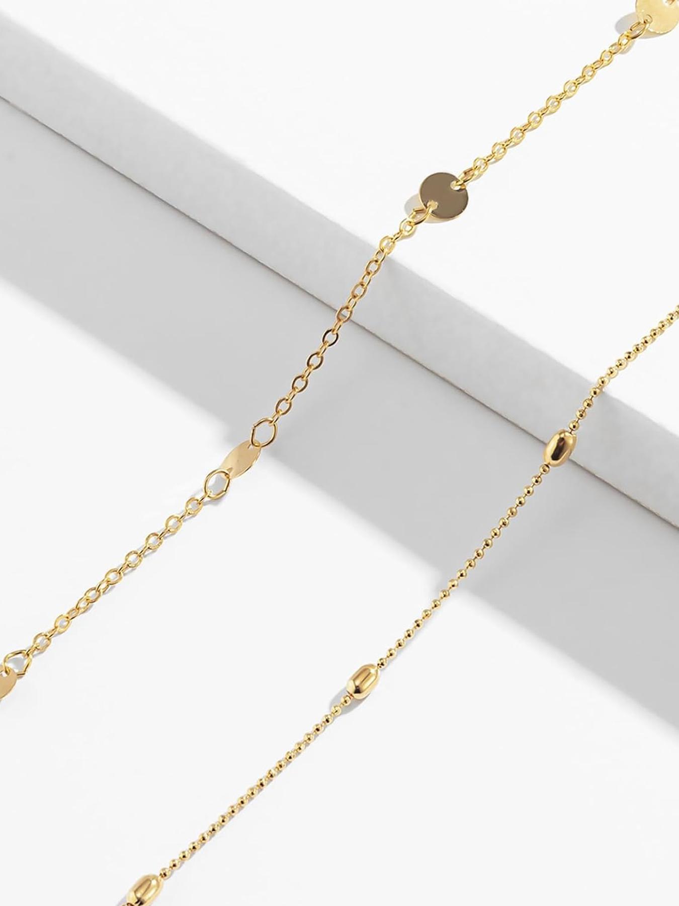 Women's Simple Style Plain Color Beaded & Round Charm Waist Chains, Casual Trendy Waist Chain for Party & Daily Clothing Decor, Trendy All-match & Exquisite Vintage Body Jewelry for Birthday Gift, Cute Jewelry